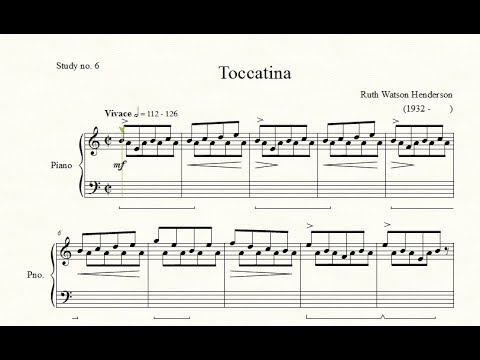Study no. 6: Toccatina - Ruth Watson Henderson - Piano Studies/Etudes 6