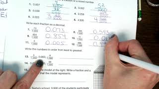Math Topic 1-3 Envision Grade 5