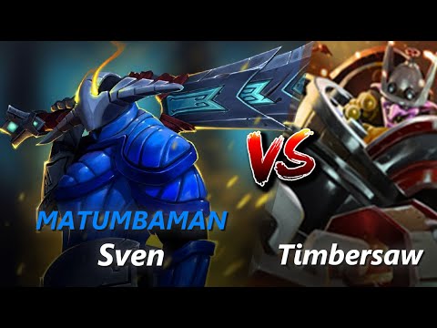 How to Sven safelane vs Timbersaw/Spirit Breaker (feat. MATUMBAMAN) | First 10 minutes