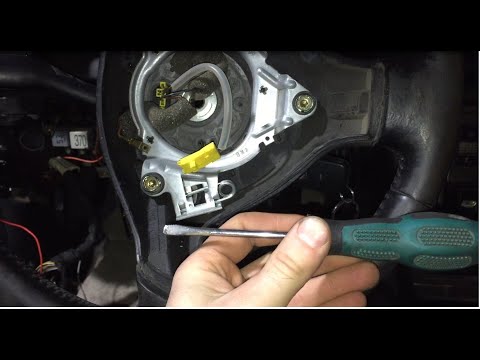Как снять руль и подушку безопасности с VW passat
