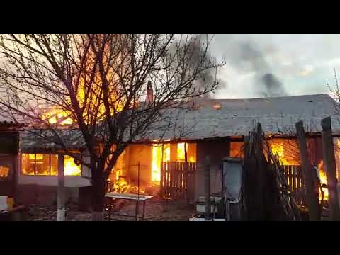 Incendiu violent la o casă din Colceag, județul Prahova