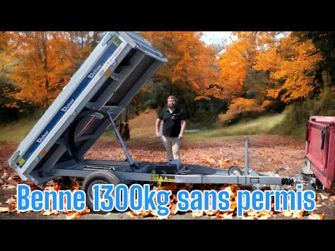 Benne DEBON PW0 LUX - 245 x 160 CM - 1300 Kg - 1 essieu freiné - pompe électrique - Reference 42950_4