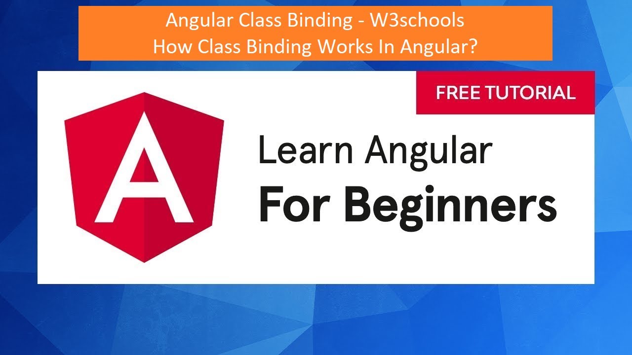Angular Class Binding | How Class Binding Works in Angular? | W3schools