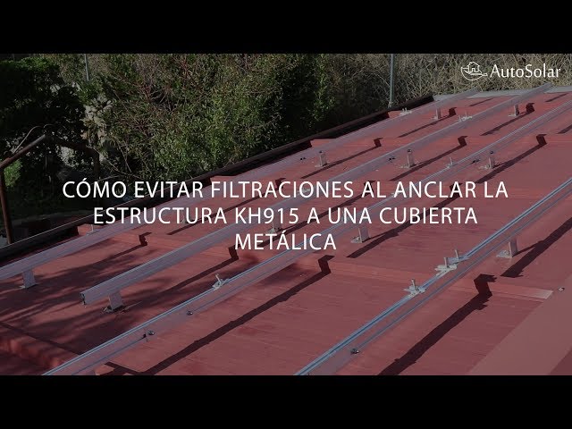 Estructura Cubierta Tejas 3 Paneles Solares con varilla 01V