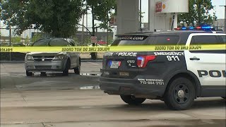 Raw video: Man found shot to death at gas station on North Freeway