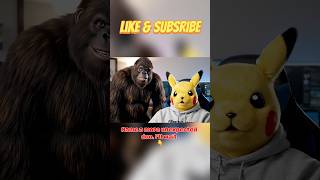 Bigfoot Just Crashed My Vlog… Pikachu Wasn’t Ready 💀 #pokemon #bigfoot #pikachu #shorts