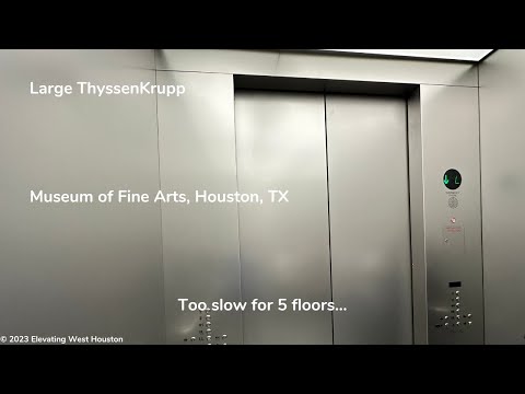 Large but Slow Custom ThyssenKrupp Hydraulic Elevators | Museum of Fine Arts | Houston, TX