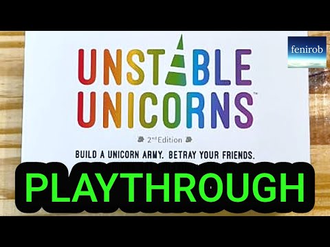 Unstable Unicorns Card Game | Playthrough (2 Players)