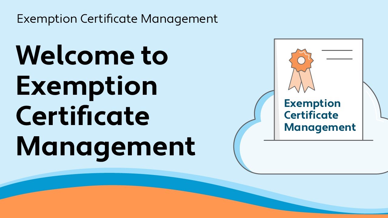 Welcome to Exemption Certificate Management