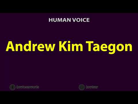 How To Pronounce Andrew Kim Taegon