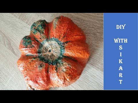 , title : 'DIY Idee de reciclare dovleac decorativ din carton si polistiren /Best idea cardboard pumpkin'