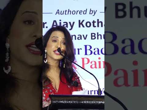 Dr Ajay Kothari book launch ceremony “Turn your back on back pain “ at the hands Hon Amruta Fadnavis