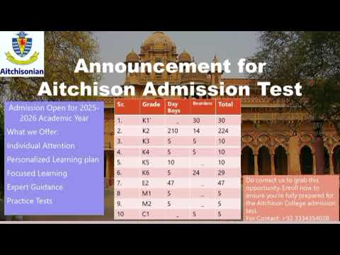 Aitchison Admission Test Preparation                 #successtips #preparationjourney