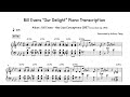 Bill Evans "Our Delight" Piano Transcription