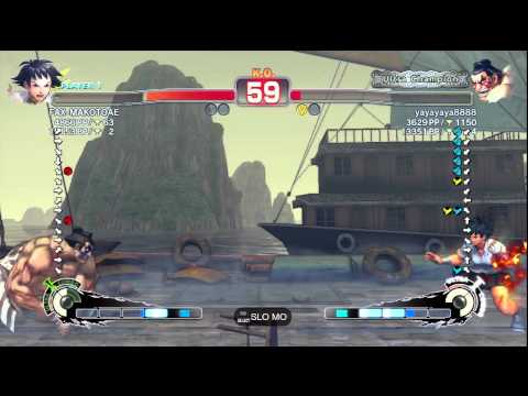 FAXgimoto [Makoto] vs. yayayaya8888 [E. Honda] | SSF4 Arcade Edition