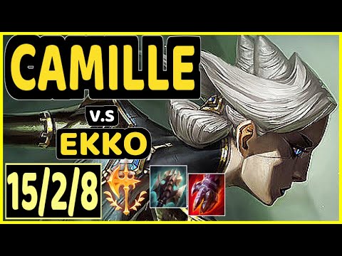 NJI (CAMILLE) vs EKKO - 15/2/8 KDA JUNGLE CHALLENGER GAMEPLAY - EUW