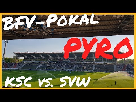 [KARLSRUHER SC - WALDHOF MANNHEIM] Pyro von Mannheim 18.04.18 [FULL HD]