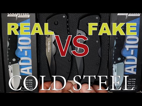 Fake Cold Steel Knives vs Real / Recon 1 AD-10 Voyager XL Counterfeit Copy Chinese China Demko