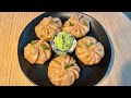 Mushroom Momos Recipe | Mushroom wheat Dumplings | Veg Dim Sum Recipe