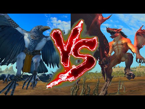 Onyx Crowmen VS Chaos Furies (Khorne). Total War Warhammer 3