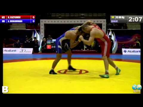 GGP2013 / GAZYUMOV Khetag (AZE) - MOHAMMADI Aref hossein (IRI) - FS 96 kg 1/8 final match