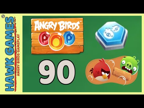 Angry Birds Stella POP Bubble Shooter Level 90 - Walkthrough, No Boosters