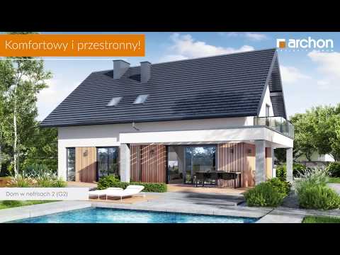 Dom w nefrisach 2 (G2) – Nowoczesny dom z 2-stanowiskowym garażem I ARCHON+ Projekty Domów