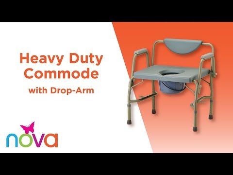 Heavy-Duty Commode w/ Drop-Arms 8583