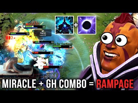 Miracle- Anti-Mage Most WTF RAMPAGE Combo with gh Magnus - Dota 2