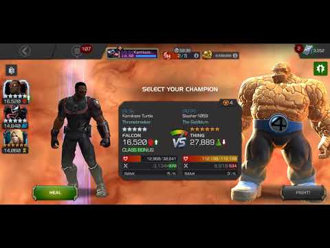 Mcoc Falcon vs thing in aw