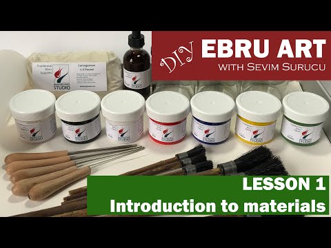 DIY Ebru Art / Marbling Art with Sevim Surucu - Lesson 1 - Introduction to Materials