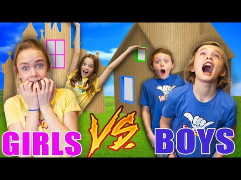 Fun Squad Box Fort Compilation! Girls Vs Boys!