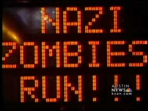 Austin TX Overrun By Zombie Jokes - Hacked Electronic Road Signs