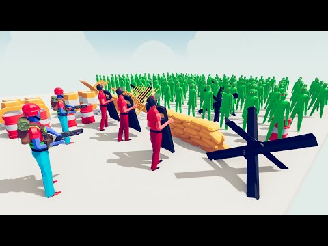 Zombie 100 Units vs Army Soldier - Totally Accurate Battle Simulator TABS