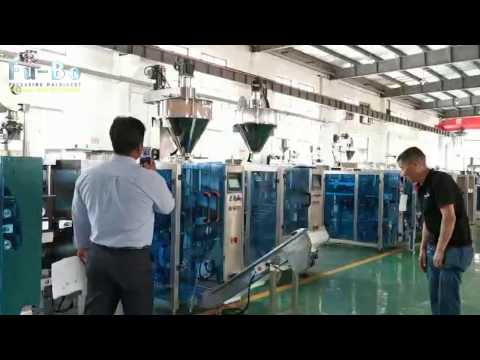 Milk tea powder packing machine with screw auger filler