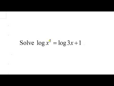 Solving Logarithm Equation using properties of logarithm 04