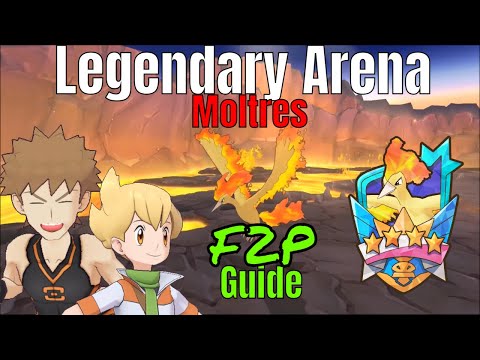 Moltres Legendary Arena | F2P Team All mission Clear Guide | Brock Barry | Pokemon Masters EX
