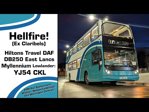 Monster! Hiltons Travel DAF DB250 East Lancs Myllennium Lowlander: YJ54 CKL