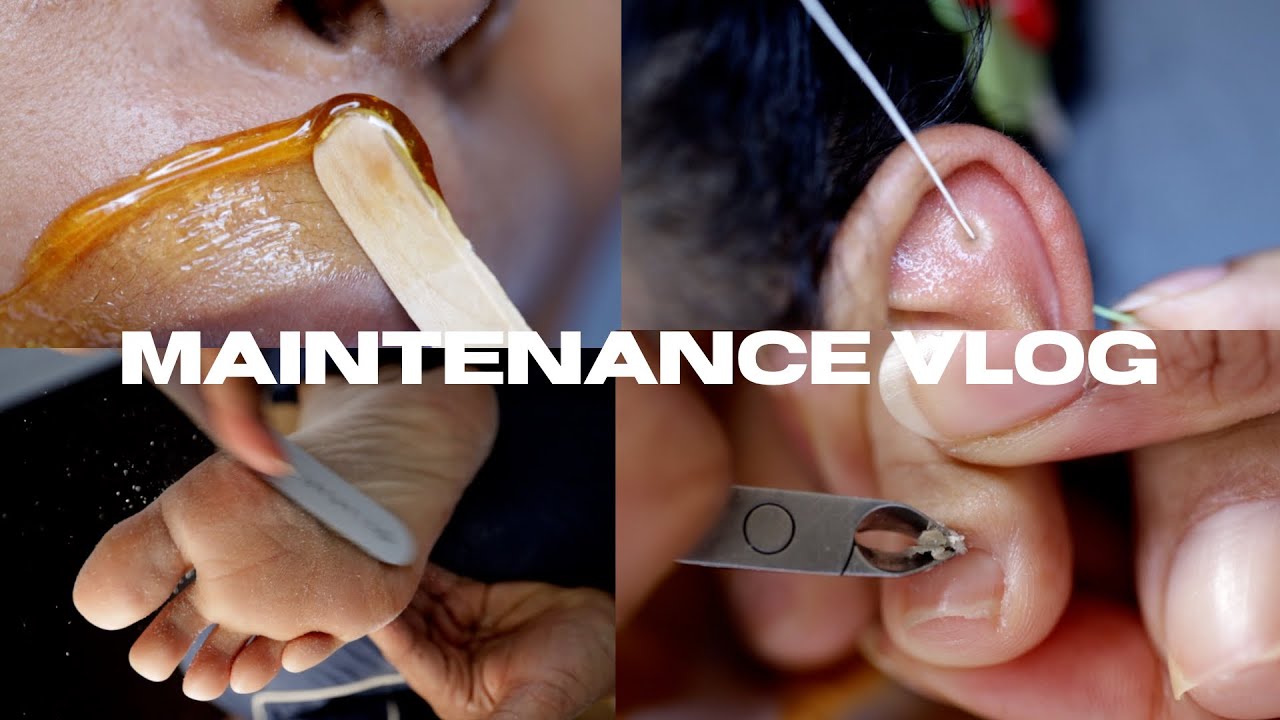 Maintenance Vlog | removing ingrowns, cleaning your piercings, sugaring, & at home pedicure