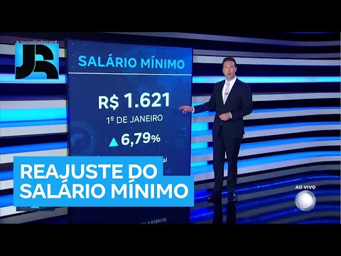 Salário mínimo tem reajuste e passa para R$ 1.621 a partir de primeiro de janeiro