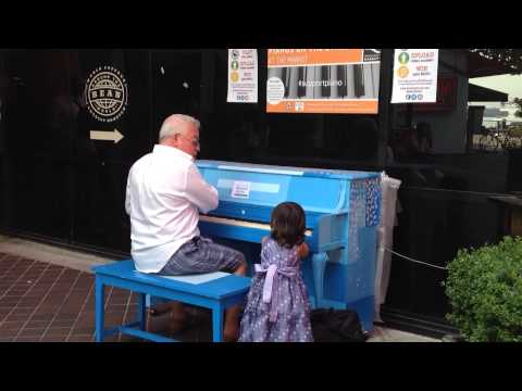 Murray Porter plays public piano in Vancouver