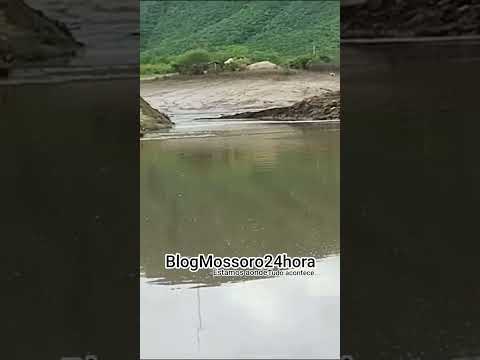 Uma cena triste foi registrada após o rompimento de um açude em São Tomé-RN
