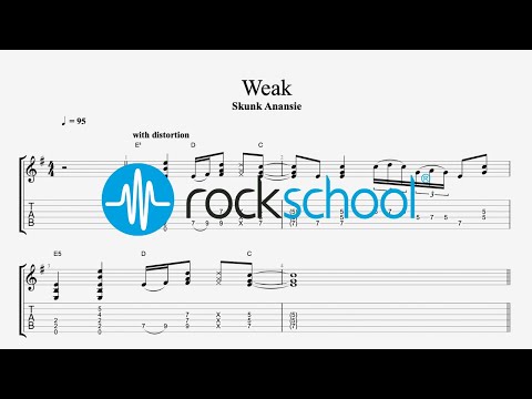 Weak - Skunk Anansie, Rockschool 2024 Electric Guitar Grade 4