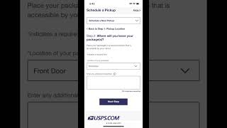 Schedule a free post office package pickup online