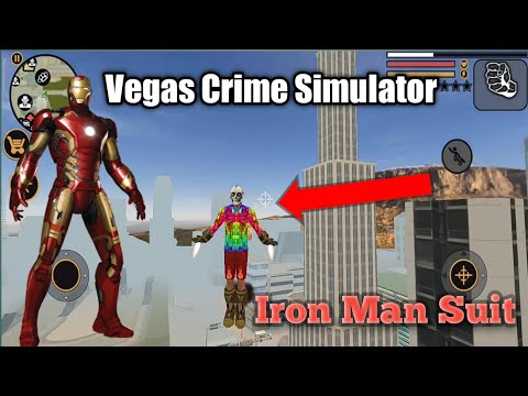 Iron Man Suit in Vegas Crime Simulator Gameplay.