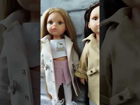 Модный тренч для куклы Паола Рейна 32-34 см: Стильный плащ (одеяло для Paola Reina) Светлый бежевый - фото 1 - id-p3248876813