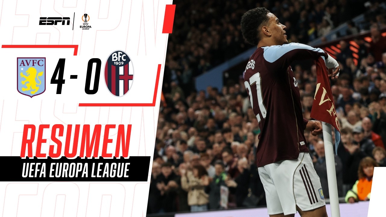 BUENDÍA TERMINÓ DE SENTENCIAR UNA SERIE CON MUCHA DIFERENCIA | Aston Villa 4-0 Bologna | RESUMEN