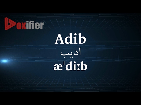 How to Pronunce Adib (ادیب) in Persian (Farsi) - Voxifier.com