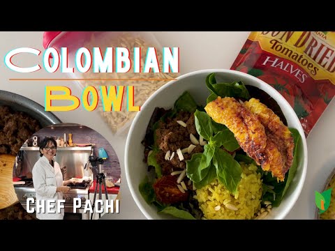 How to make a Colombian style Bowl - Ground beef rice & plantains - ChefPachi FIT