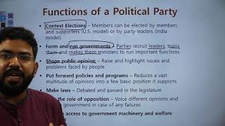 Class 10 CBSE Civics - Political Parties (Part 1: Need and Functions)